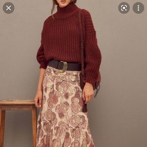 BA&SH Buffy Sweater, Red or Burgundy, Size Small